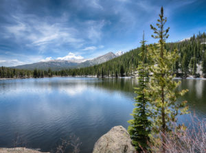 Colorado Mountains with Water and Trees