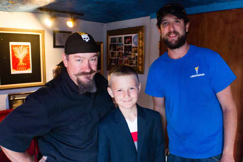 Logan (R) with Will Beckingham (L) and Austin Lupher for Best Cinematography Award Winner, A Hero in All of Us