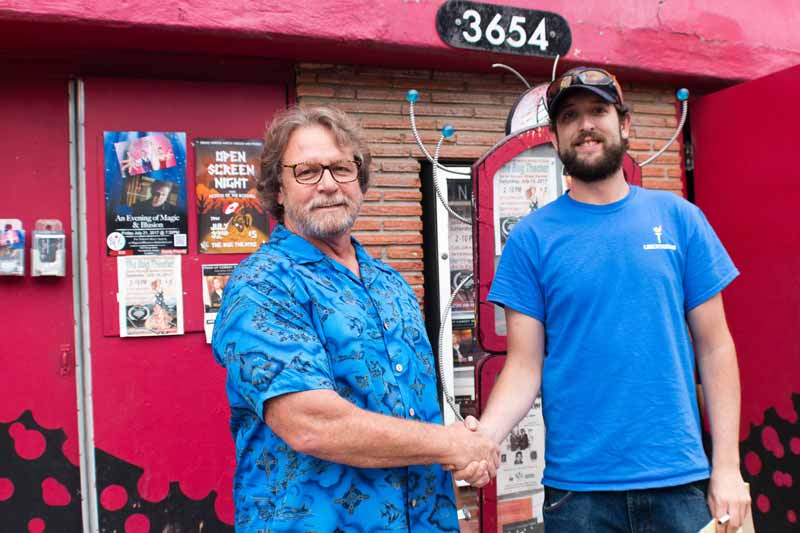 Logan (R) with Ten Thousand Camels Director Kent Flaagan.