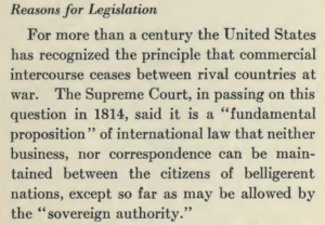 "The Sovereign Authority" is mentioned one time in Trading with the Enemy (1917)